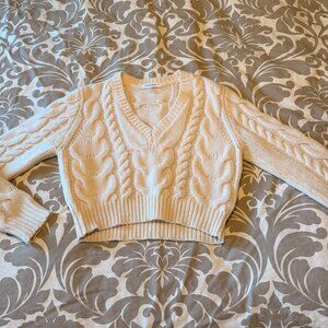 FRAME Cropped Merino Wool Sweater